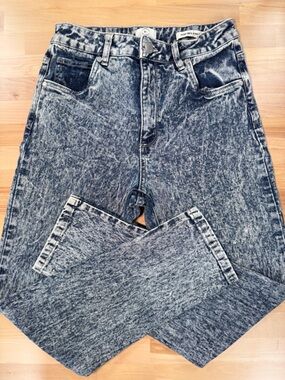 Cotton On Vintage Inspired 90s Womens Acid-Wash Straight Jeans Y2K